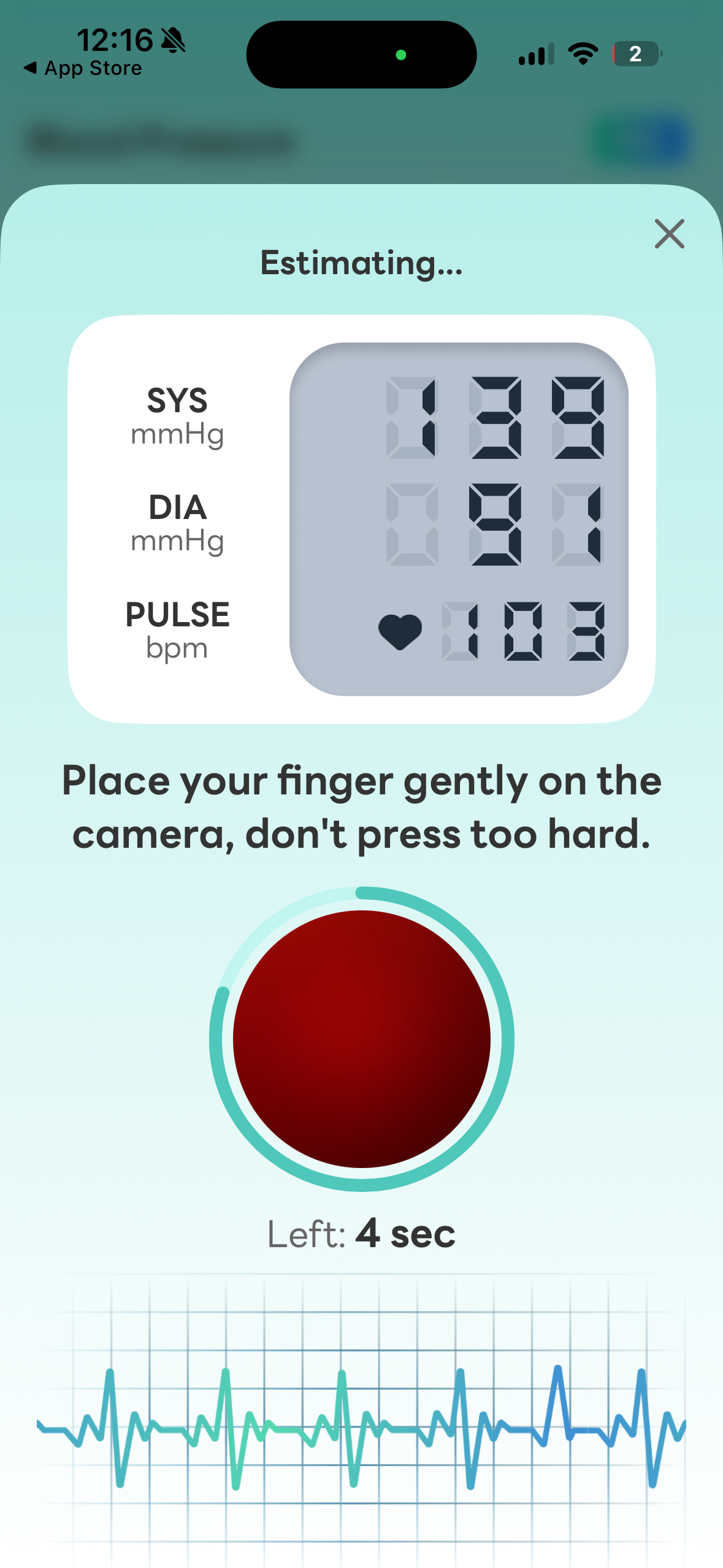 Blood-pressure estimation app